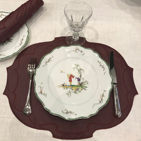 placemat made to measure in coated linen