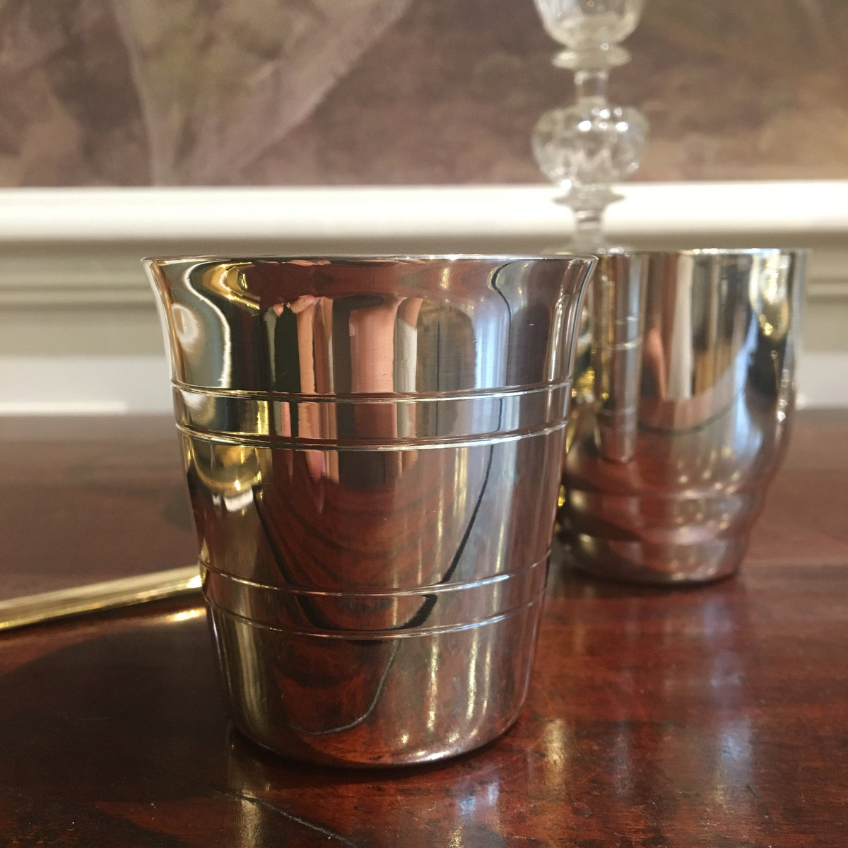 Timbale en métal argenté modèle Jules