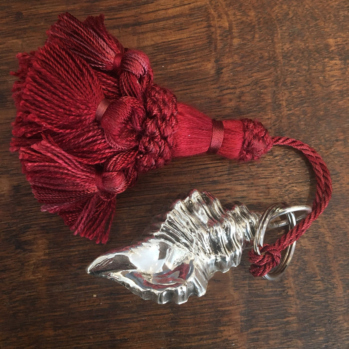 Porte-clef en argent Coquillage