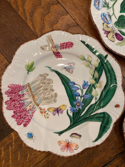 Set of 6 Foliage plates