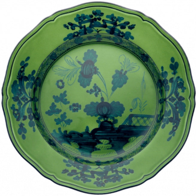 Colour MALACHITE Oriente Italiano porcelain plate GINORI 1735