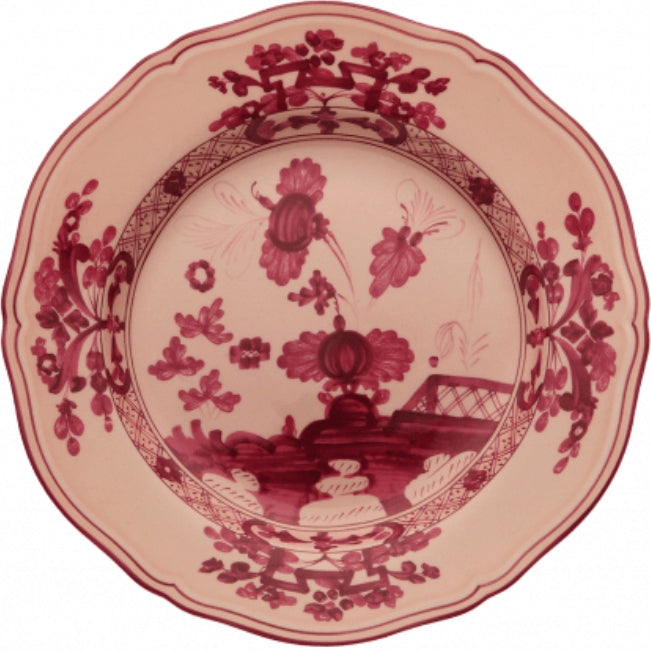 Color VERMIGLIO Oriente Italiano porcelain plate GINORI 1735