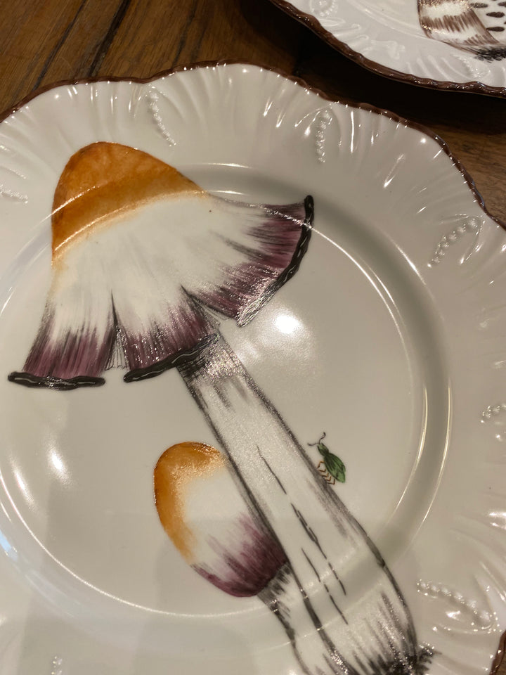 Set of 6 dinner plates Les Champigons