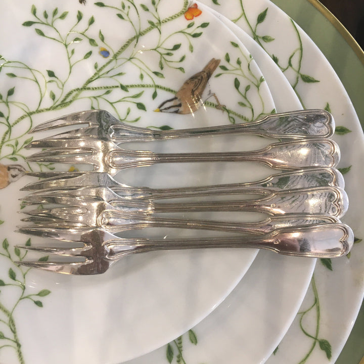 Cake Forks Filet Antique