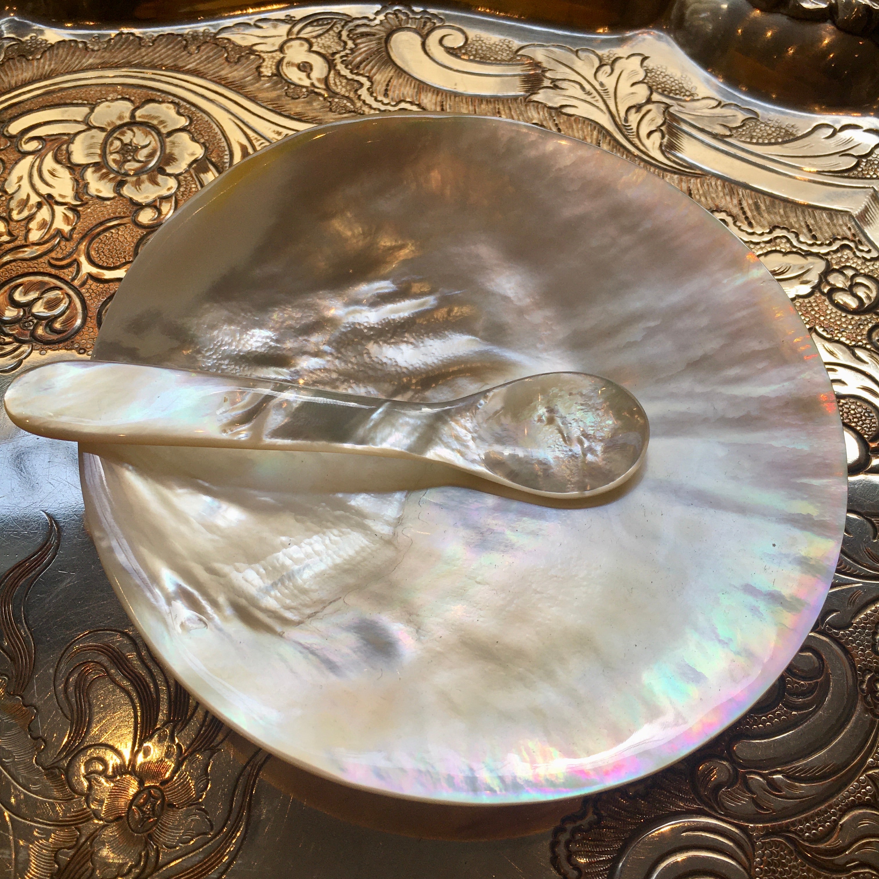 Noblat Medard AI06CCB0001AD Shadow Mother Of Pearl Dessert Plate