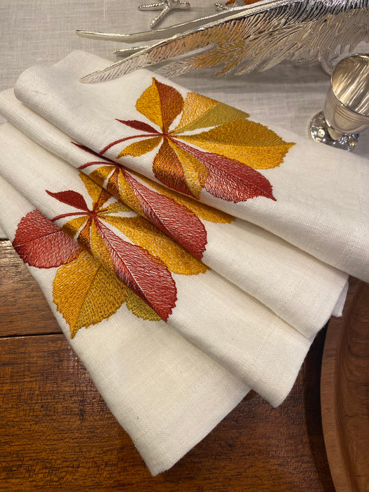 embroidered linen towel