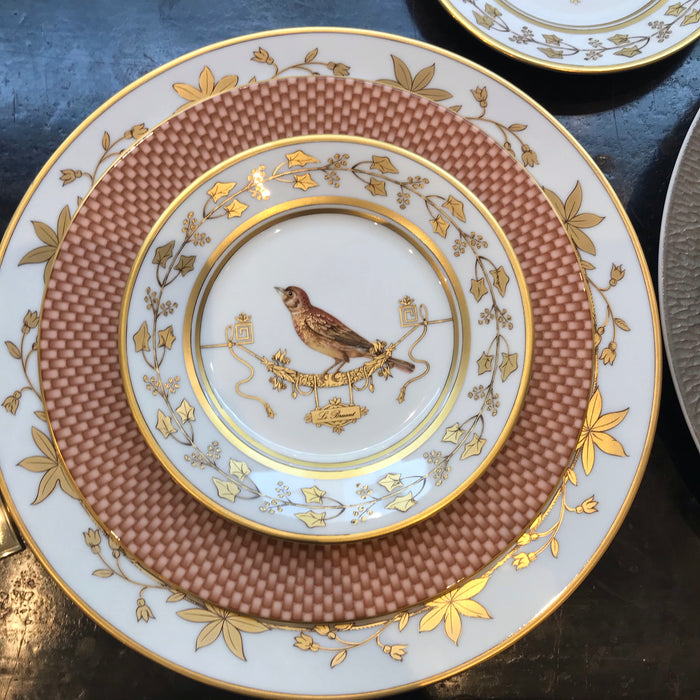 starter-dessert plate Tresor Beige porcelain Raynaud Limoges Luxe