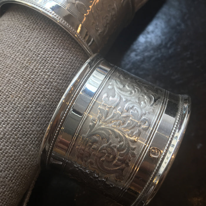 Antique silver napkin ring