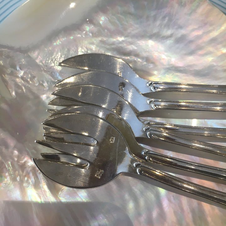 Oyster forks Flowered decoration