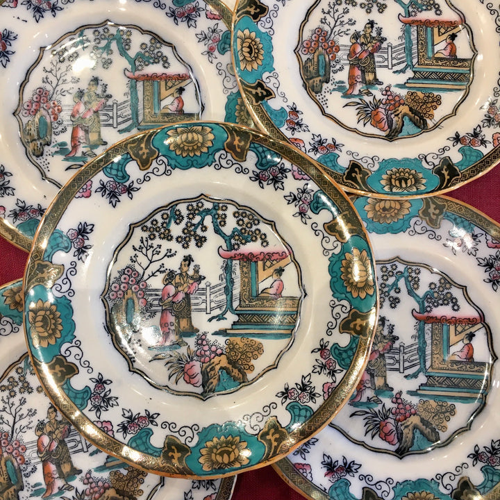 Green Chinese dessert plates