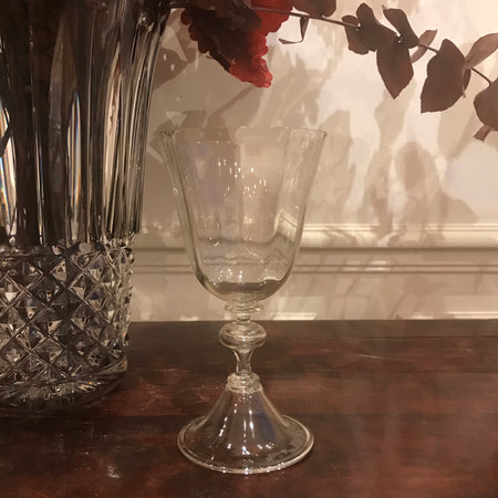 wine glass stemmed glass blown glass