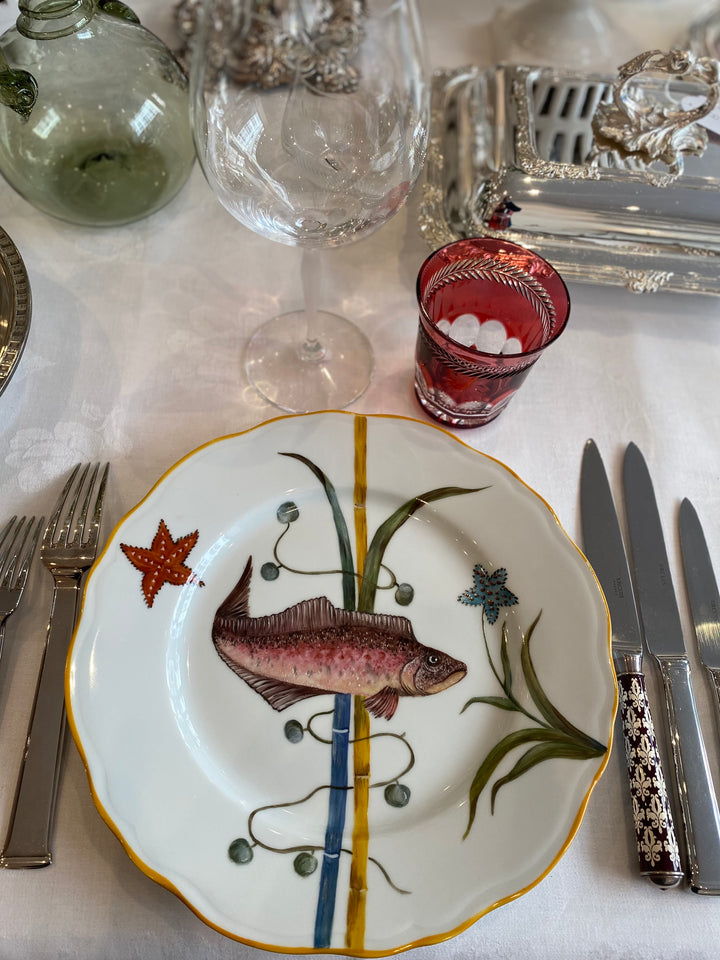 Set de 6 assiettes à dîner Les Poissons