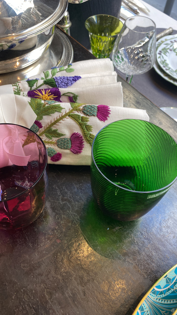 Gobelet en verre soufflé coloré