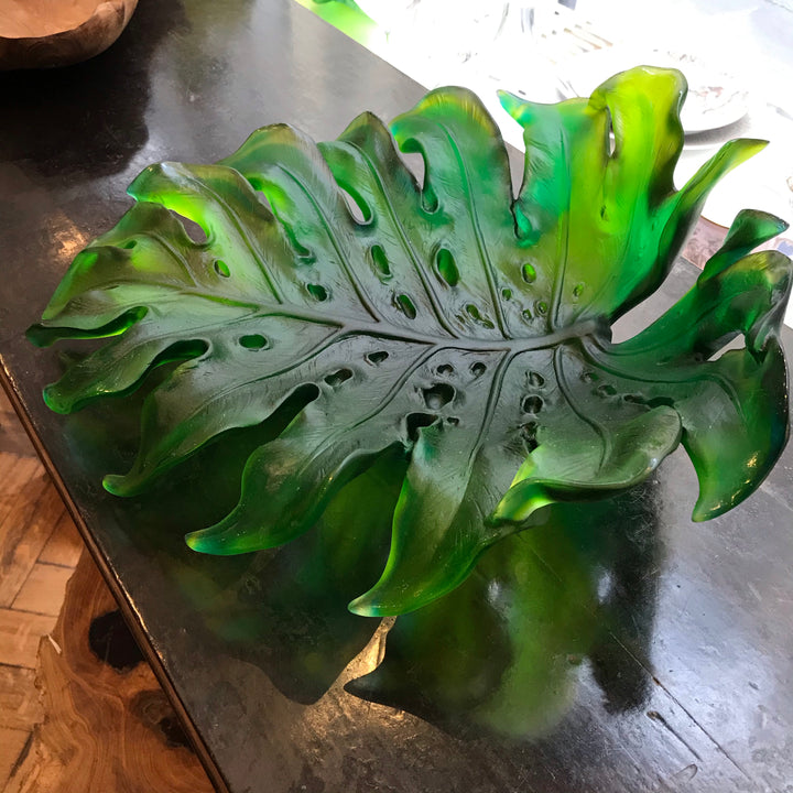 Coupe DAUM Grande Feuille Monstera