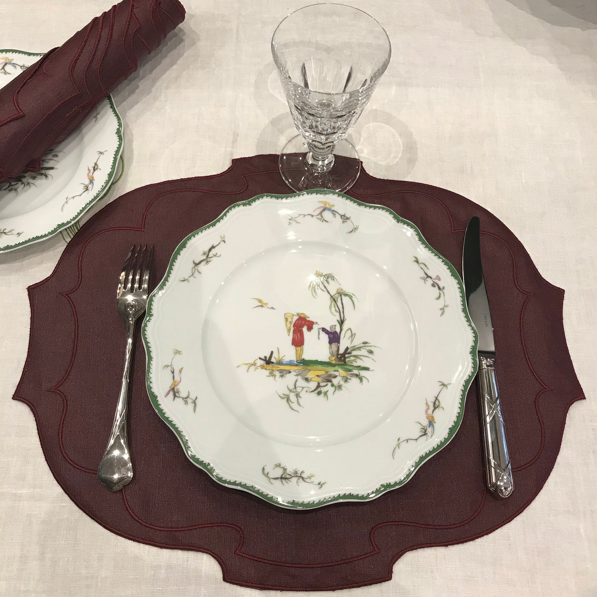 set de table lin enduit sur mesure 