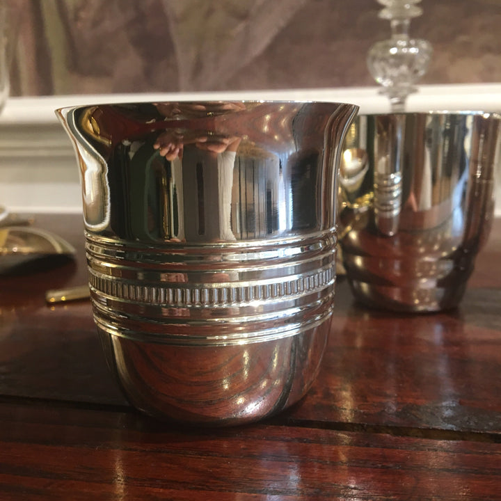 Timbale en métal argenté modèle Félix
