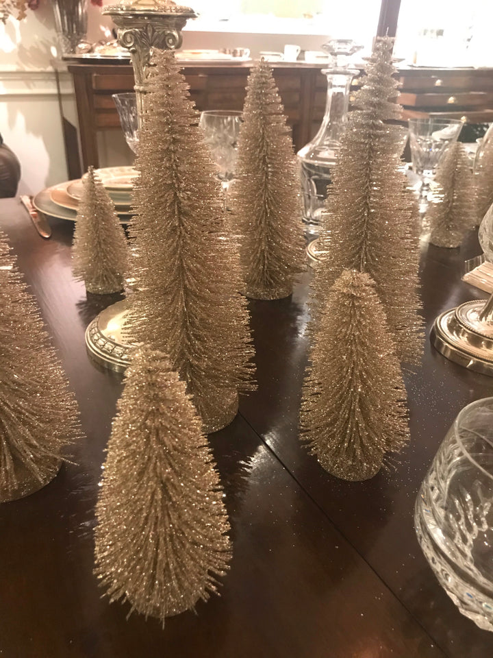 Lot de 2 Sapins Champagne GM