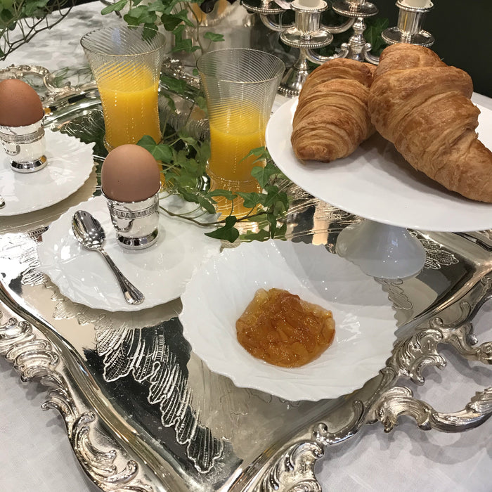 petit dejeuner pour deux à Paris french breakfast coquetier argent 