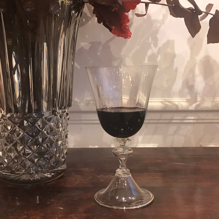verre à pied côtelé