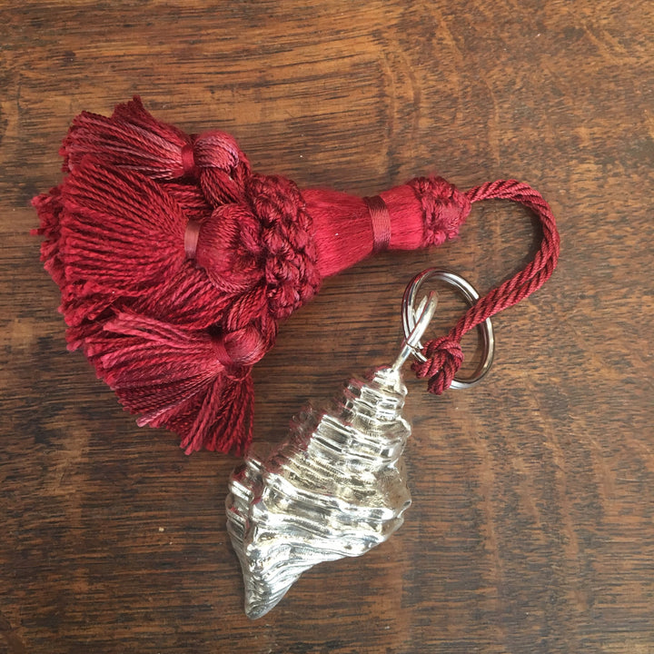 Porte-clef en argent Coquillage