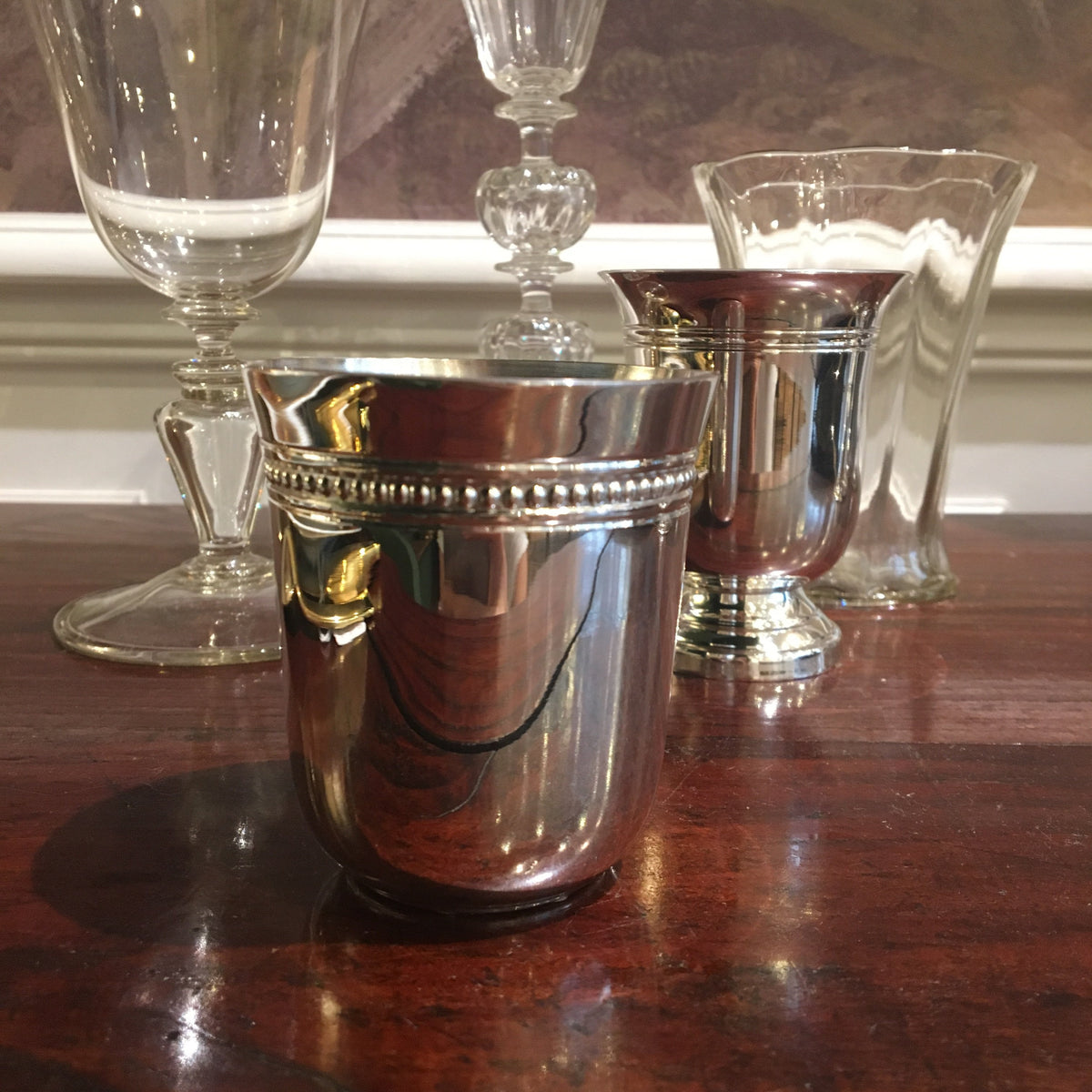 Timbale en métal argenté modèle Joséphine