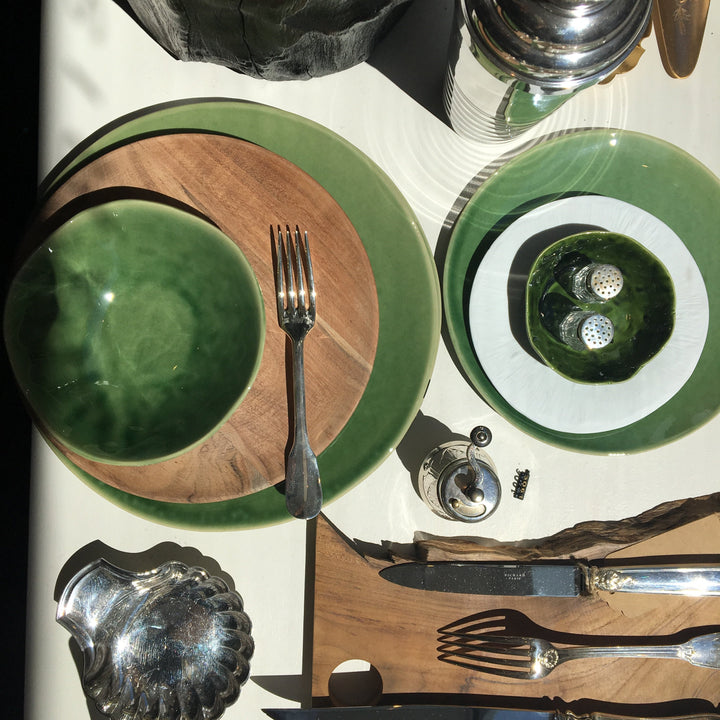Assiette à dîner verte